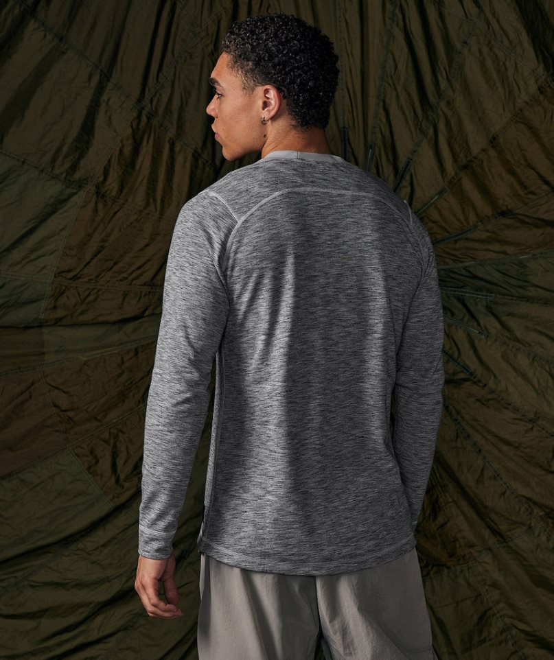 Men's Gymshark Retake Long Sleeve T-Shirts Grey | CA 105A6D